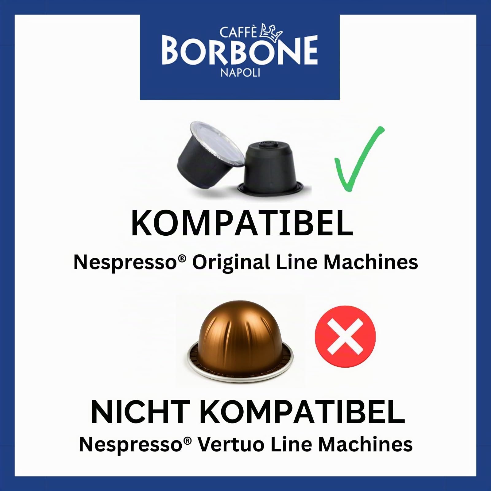 Caffè Borbone Respresso, Blaue Kaffeemischung - 100 Kapseln - Kompatibel mit Nespresso®* Haushalts-Espressomaschinen