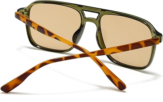 Retro Square Double Bridge Sunglasses Style Street Style Sunglasses