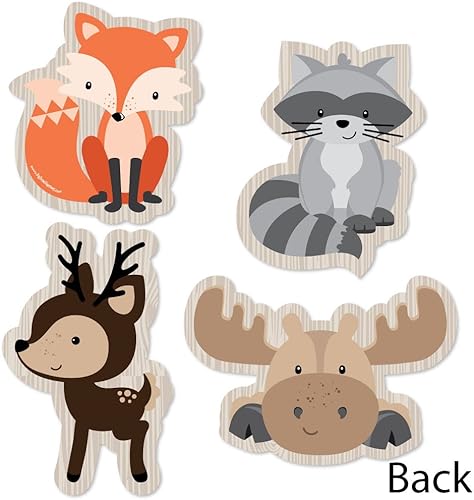 Miniatura 3 de Big Dot of Happiness Woodland Creatures - Decoraciones en forma de animales, para baby shower o fiesta de cumpleaños, 20 unidades