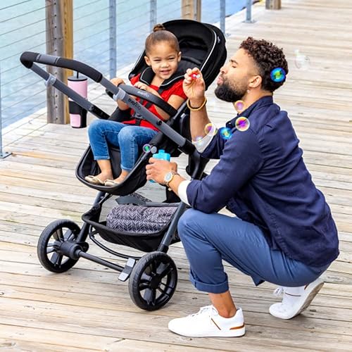 Miniatura 10 de Evenflo Pivot Xpand - Sistema de viaje modular con asiento infantil LiteMax para automóvil (Ayrshire negro)