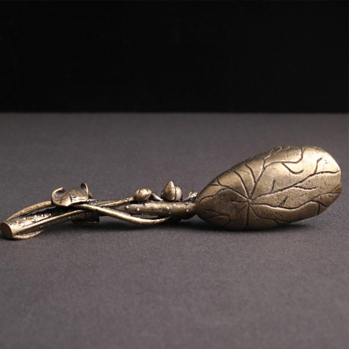 Lotus Leaf Tea Scoop 1 Piece Decorative Retro Chinese Style Tea Spoon Elegant