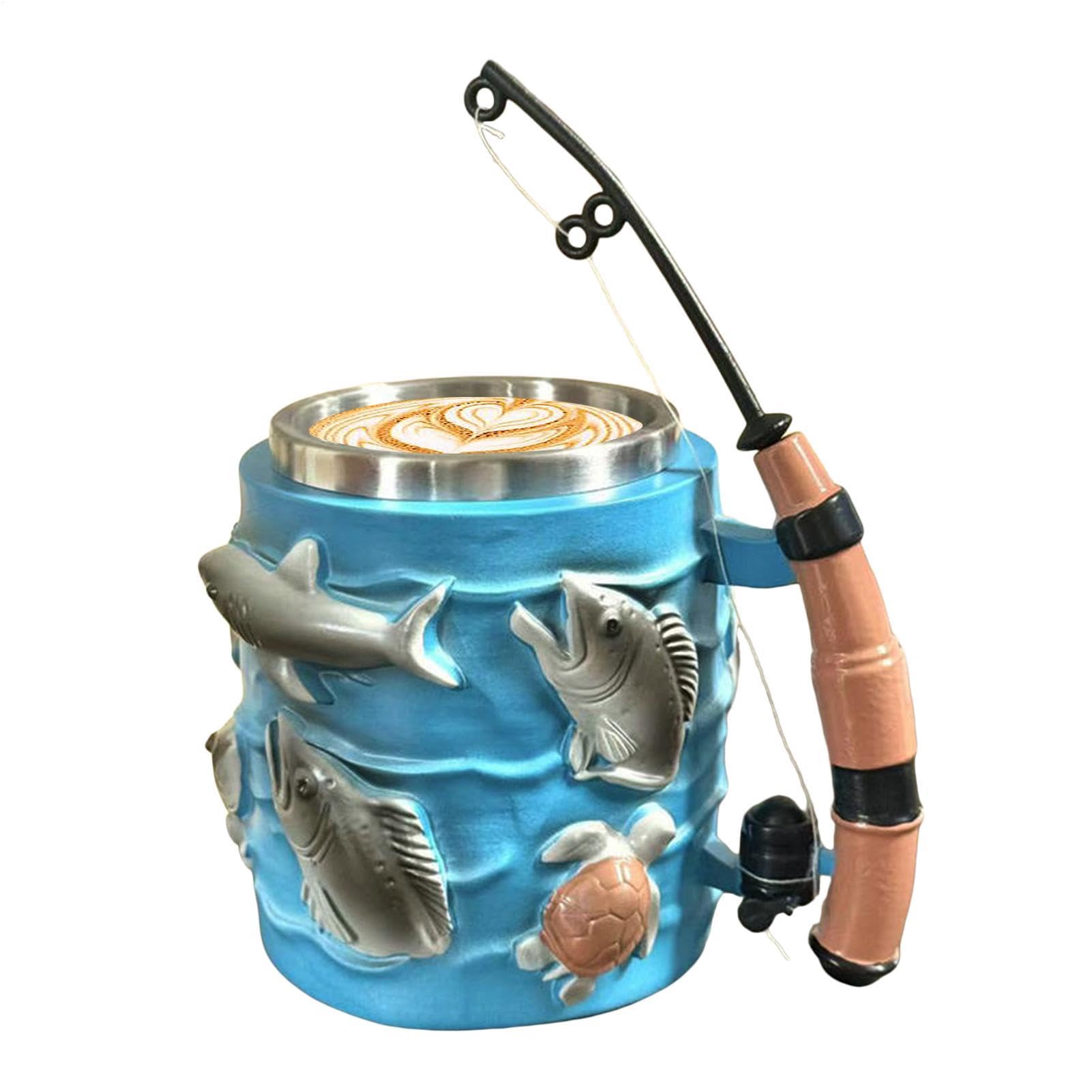 Taza para pesca antiderrames de 300ml con asa ergonómica que evita quemaduras