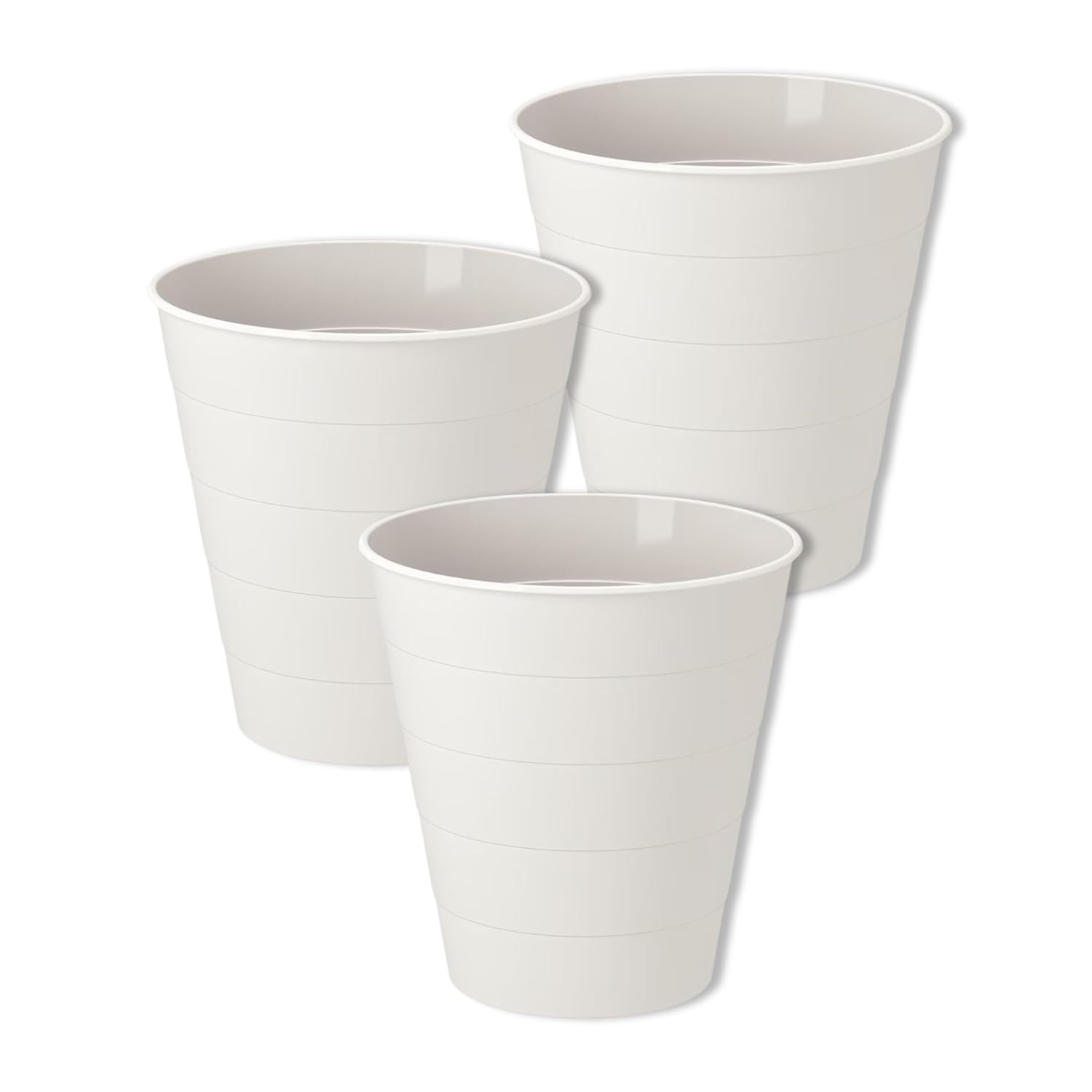 10L Trash Can – Compact and Eco-Friendly for Your Home (White, 4pcs)