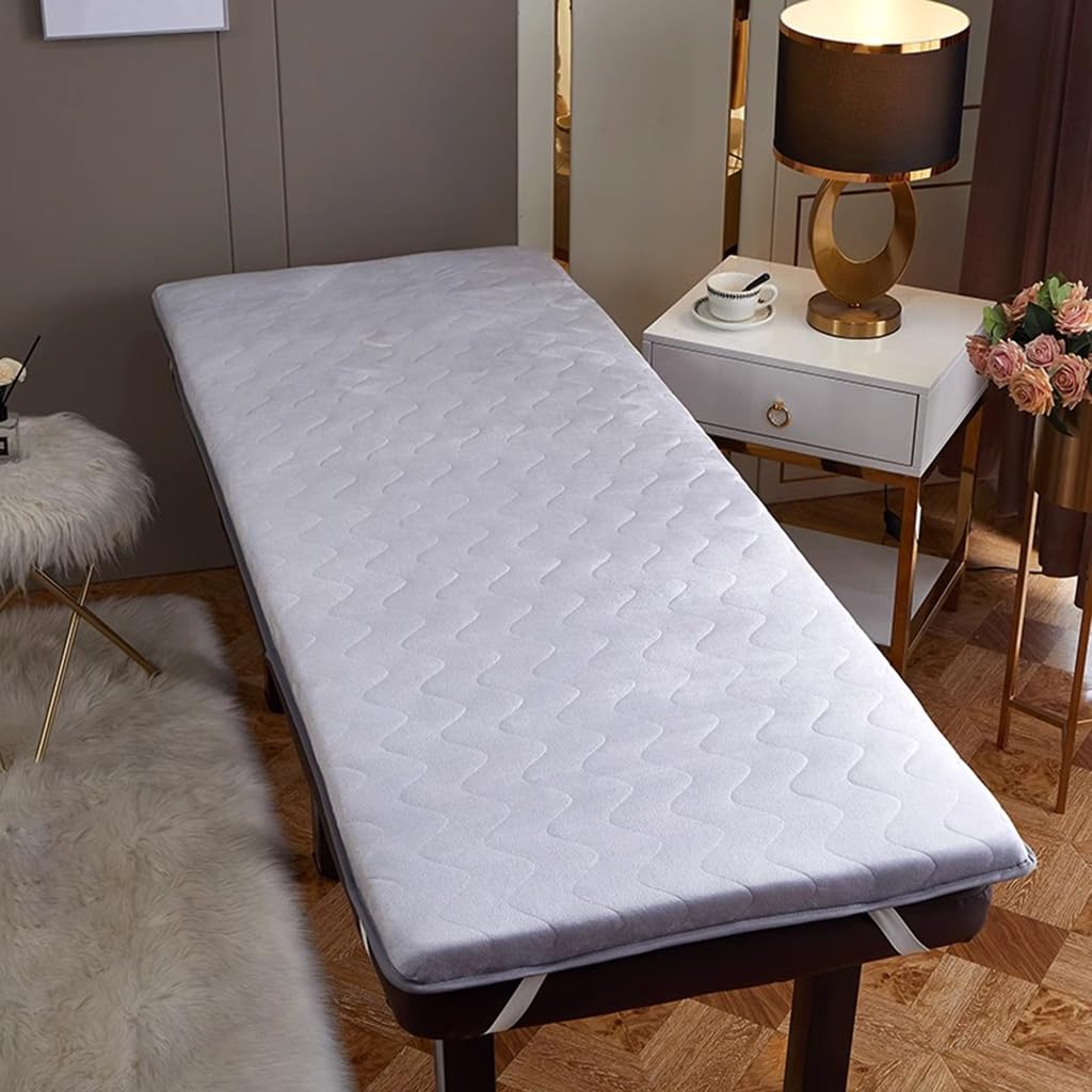 Grey t,60x180*5cm,5cm Spessore Ad Alta Densità di Memoria Schiuma Massaggio Letto Materasso Topper Senza Foro Facciale, Corner Straps & Anti-Slip Bottom