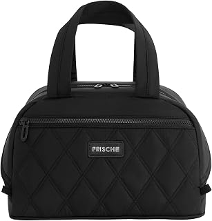 Lunch Bag for Women & Men Insulated,Soft Leakproof Cooler Bag with Strap,Small Lunch Box for Work Travel Meals,Black