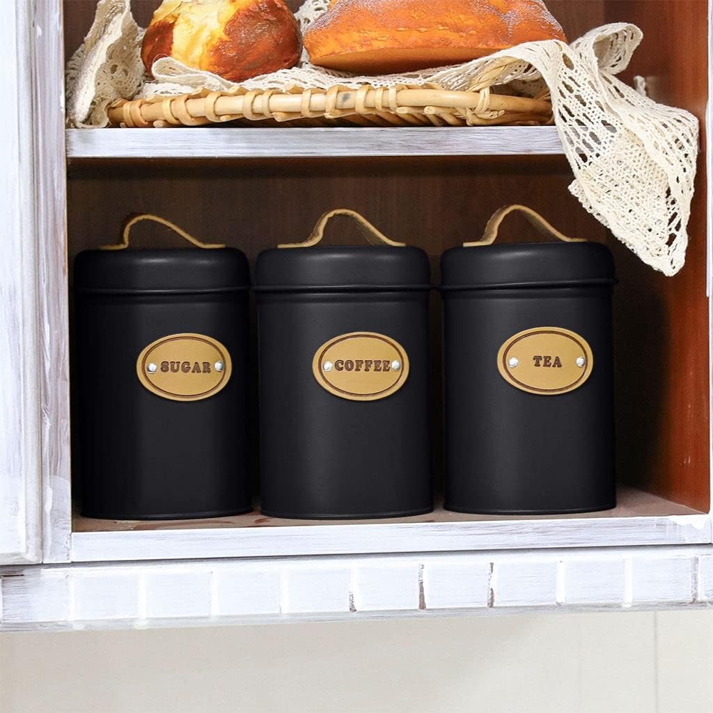 Sugar tea coffee storage jar with airtight lid cylindrical container