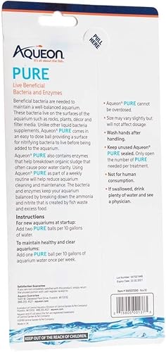 Miniatura 2 de Aqueon Paquete de 2 bacterias beneficiosas y enzimas puras para acuarios, paquete de 12 unidades cada uno, trata hasta 240 galones