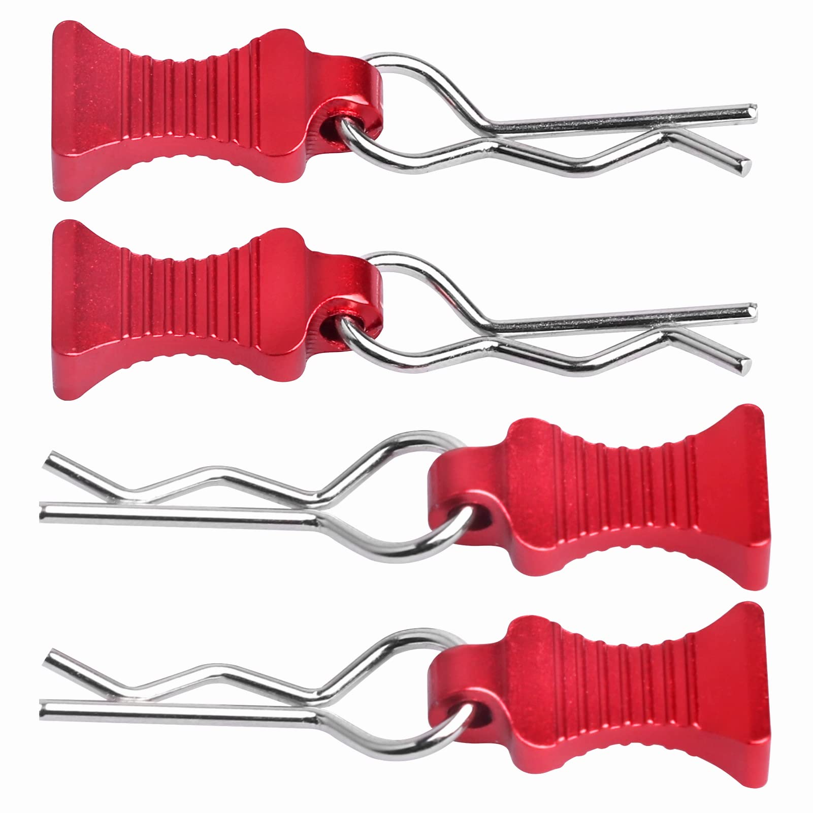 6-Pack RC Body Clips With Pull Tabs & Mounting Bracket For 1/10 Scale Crawlers (Blue) - View #3