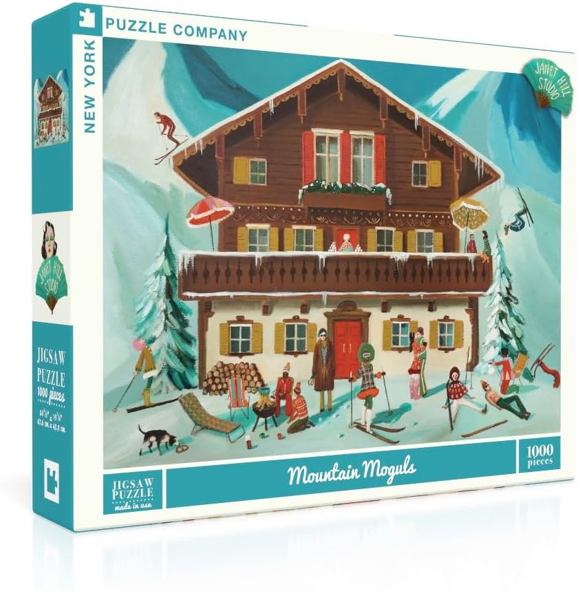 New York Puzzle Company - Janet Hill Mountain Moguls - 1000 Piece Jigsaw Puzzle for Adults by Janet Hill