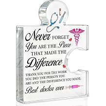 Doctor Appreciation Gifts for Women Men, Gifts for Doctors Retirement Farewell Goodbye Birthday Christmas, Best Doctor Ever Gifts Acrylic Plaque Sign Decor