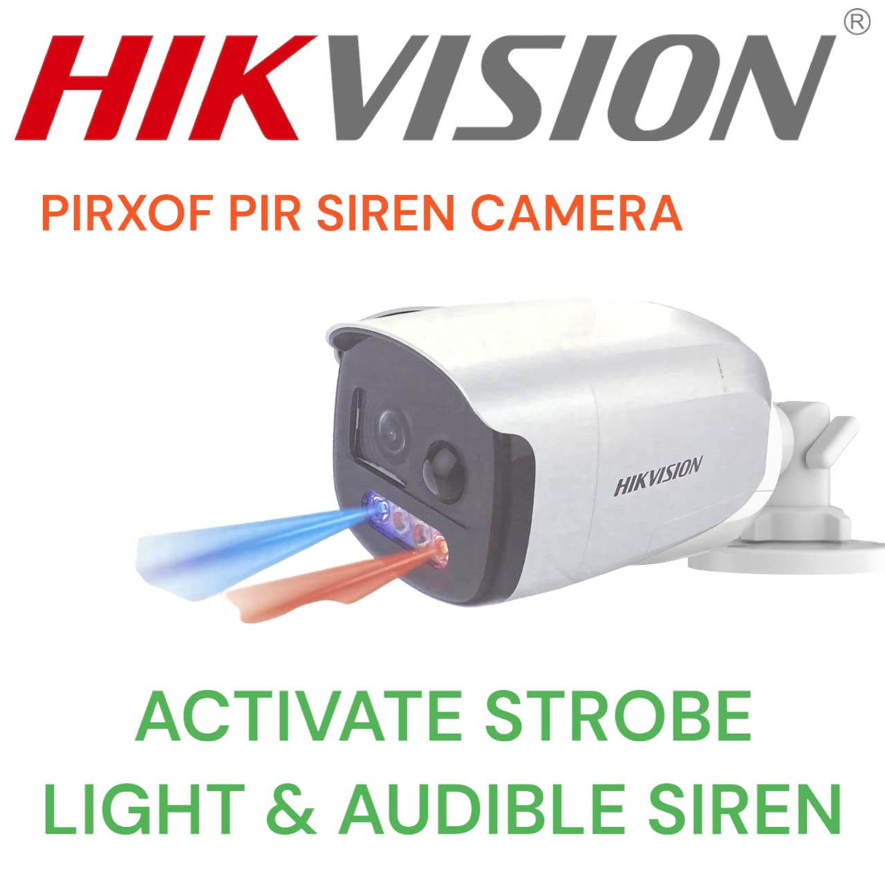 Ds 2ce12uf3t Hikvision Siren Camera HIKVISION 2MP PIR Siren Red