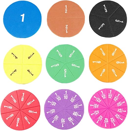 Amazon Co Jp Fenteer 9セット 学習玩具 分数パズル 分数円 分数ボード 分数カード 数学教育 算数 図形 計算 知育玩具 文房具 オフィス用品