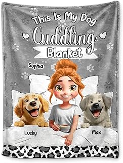 My Dog Cuddling Blanket Personalized Blanket Soft Cozy Sherpa Fleece Throw Blankets, Gift for Pet Lovers, Dog, Christmas, Birthday, Decor