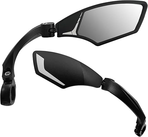 Miniatura 12 de Hafny - Espejo para manubrio de bicicleta, HD, resistente a impactos, con lente de cristal, HF-MR095 (antirreflejo para el lado izquierdo)
