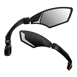 Hafny NEW Handlebar Bike Mirror, HD,Blast-resistant, E-bike Mirror, Glass Lens, HF-MR095 (Silver Right)