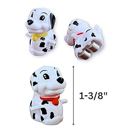 Haktoys Replacement or Additional Parts, Dalmatian Dog Figurines - for The Spotty Dog Slide Toy Race Track Set (Pack of 3)