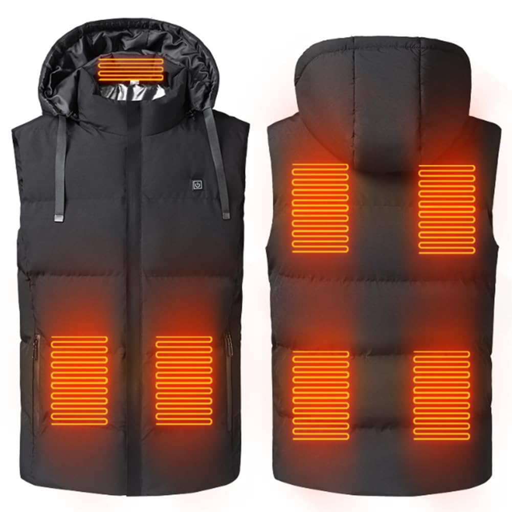 Hombres Chaleco Calentador Eléctrico Calefactable Lavable M-4XL