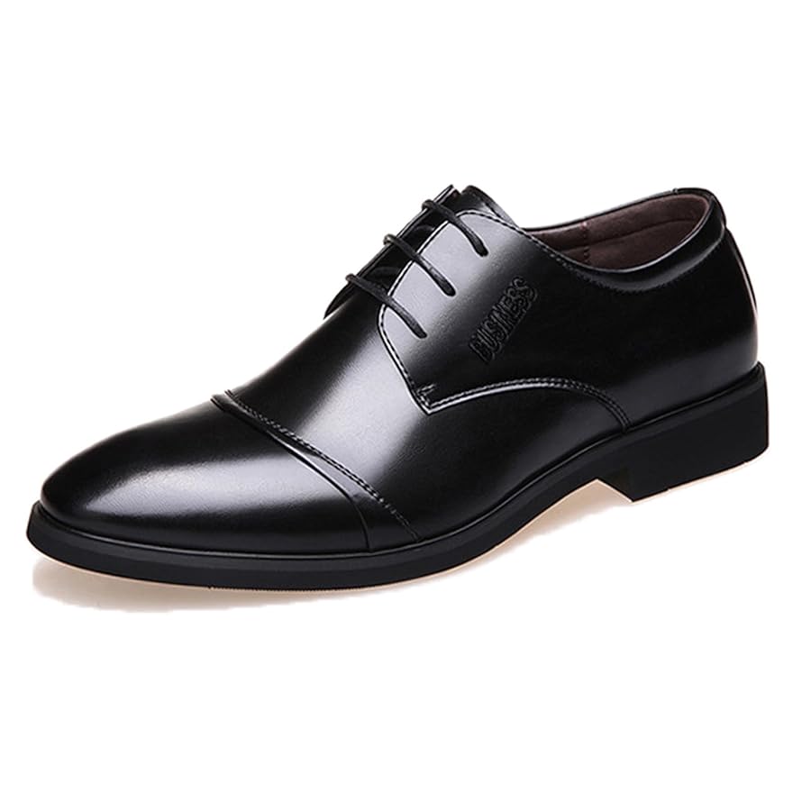 Chums Black Leather Shoes Mens Shoes Extra Wide 4e Oxford Dress - Main Image
