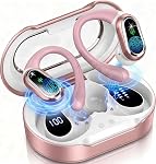 Wireless Earbuds, Bluetooth 5.4 Headphones Sport, LED Display Bluetooth Earbuds with ENC Noise Canceling Mic, 50H Stereo Wireless Headphones with Earhooks, IP7 Waterproof Ear Buds for Running/Workout