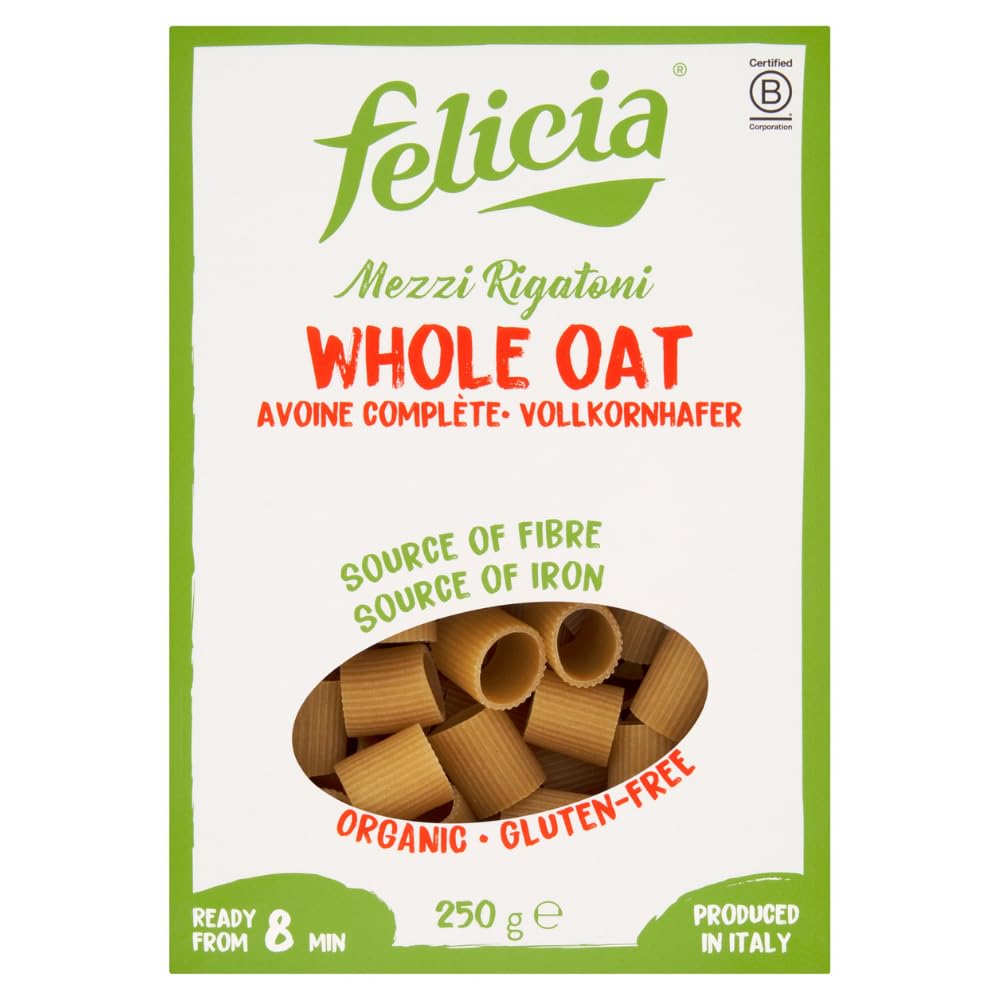 Felicia Gluten Free Organic Oat Mezzi Rigatoni Pasta 250 G