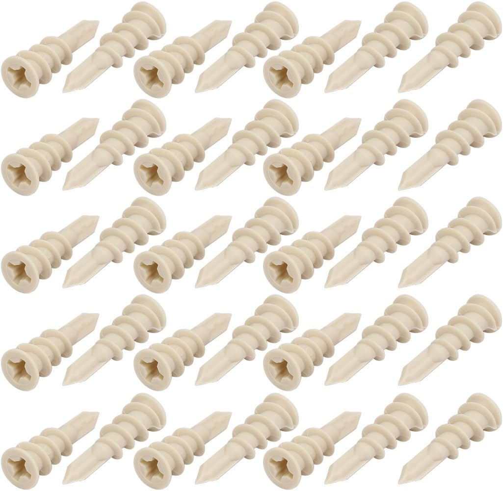 Aexit 10mmx33mm Nylon Pointed Tip Hollow-Wall Self-Drilling Drywall Anchor 35pcs (0fa32d7d7e5960566cdf11390497dfe4)