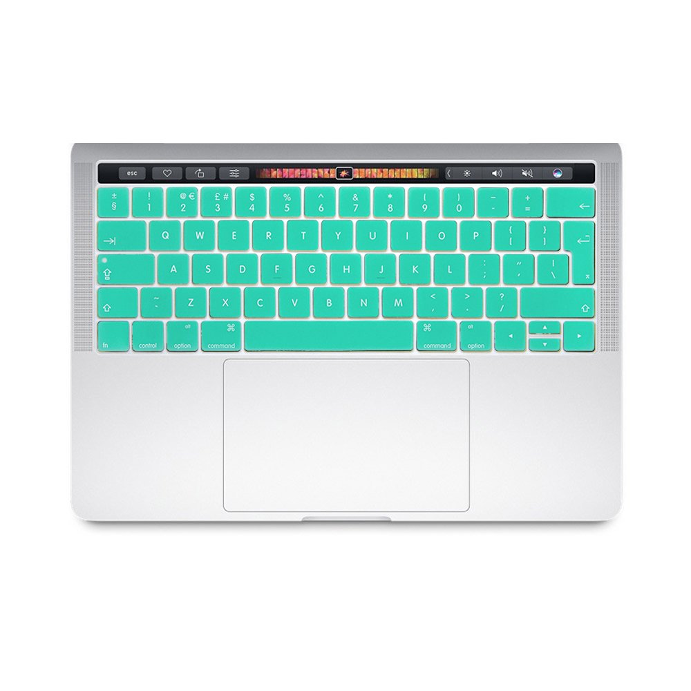 Se7enline Compatible with Macbook Keyboard Cover Skin for Mac Neo & Air 13/15 & Pro 14/16 inch (M5 M4 M3 M2 M1 A18 Pro) 2026/2025/2024/2023/2022/2021 Silicone Waterproof Dustproof EU Layout,Black — view 100