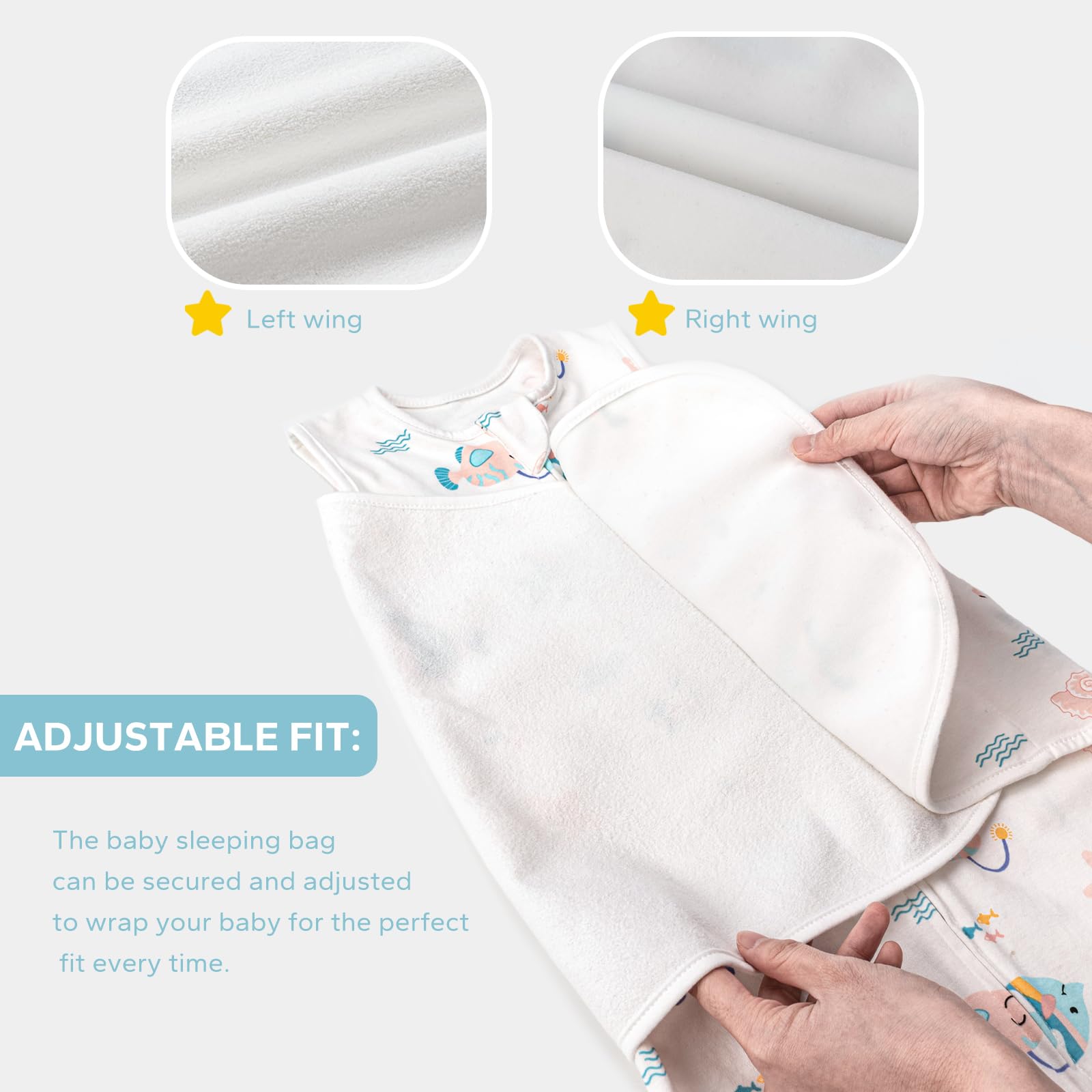 Gigoteuse Bébé 1 Tog Turbulette 0-12 Mois Gigoteuses Chambre Bébé 100% Coton Couverture Emmaillotage Bebe