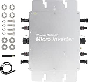DEWIN Micro Inverter Solare 120W - MPPT Grid Tie Per Pannelli Solari Balcone - DC10.8-30V A AC220V, IP55 - Foto 6