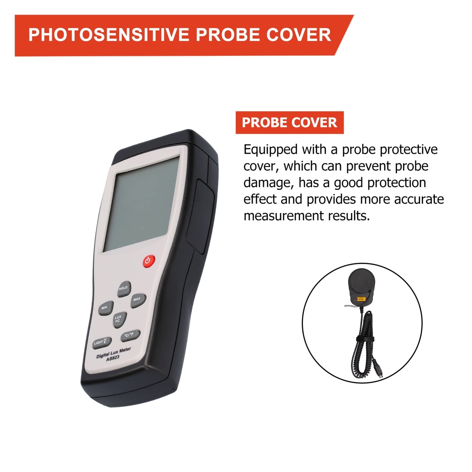 EDEDE Luxómetro Portátil, Spectrometer Handheld Digital Light Meter Detección de Amplia Rango Detección Medidor de luz de Alta precisión Medidor de luz Digital