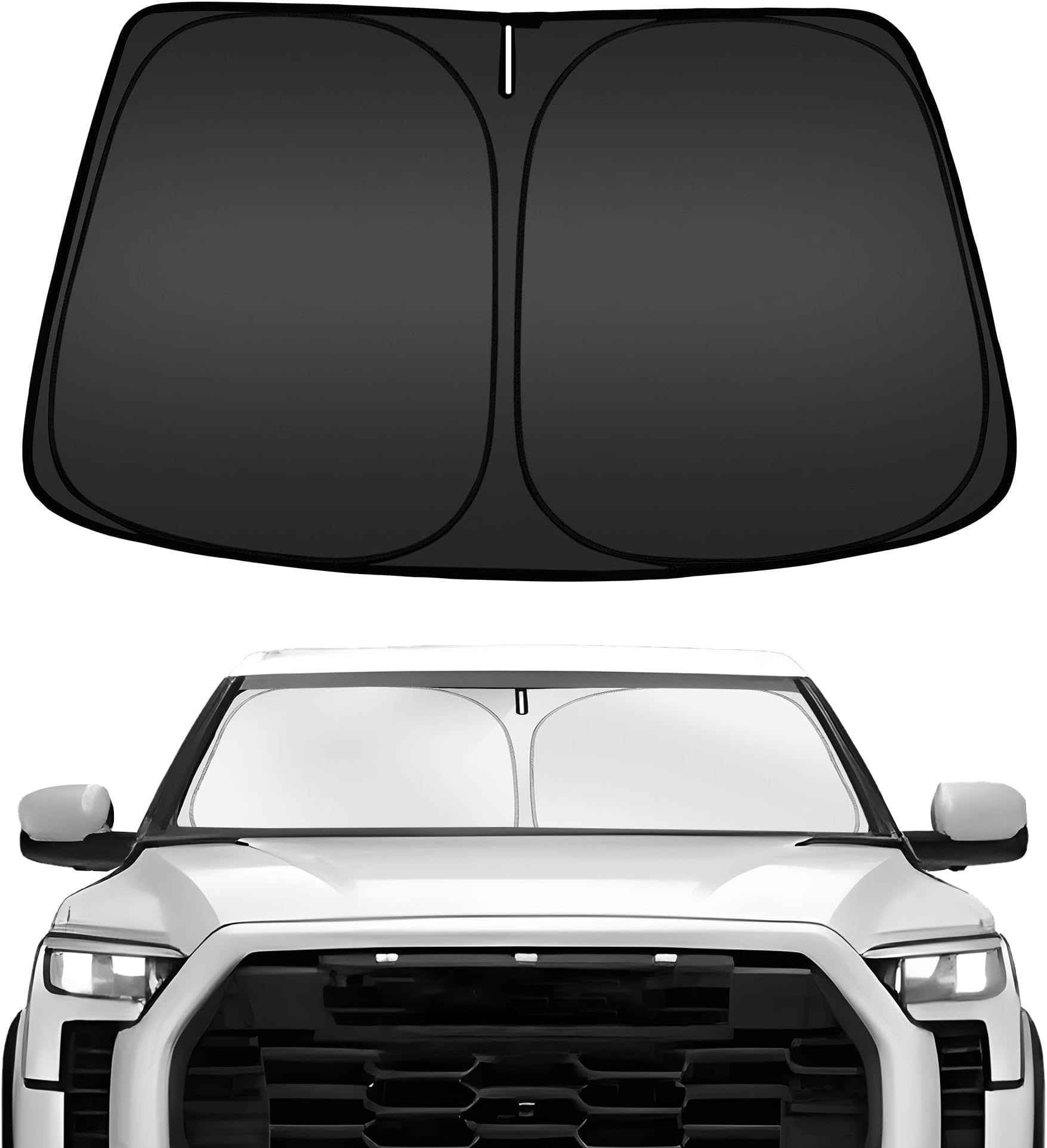 ARISMOTOR Windshield Sun Shade for Toyota Tundra (Limited, SR5, Platinum, TRD Pro) 2022-2025 2026, Custom Fit Foldable Front Window Sunshade Sun Visor Protector, Block UV Rays Keep Your Car Cooler