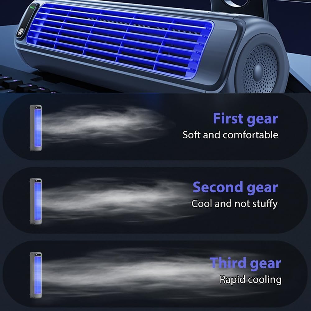 SWZEC CoolBreeze | Portable Air Conditioner Fan – Wireless Bladeless Design(Blue)