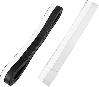 Self-Adhesive Sound Insulation Tape and Weatherproof Sealing Strip, 2.5cm Wide Window Draft Stopper for Doors, 5m Roll, 2pcs Black and White Weather Stripping for Home Insulation