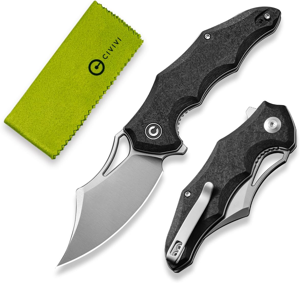 Chiro Cool Pocket Knife for EDC, Folding Knife with Flipper 3.1" 14C28N Blade G10 Handle, Utility Knife for Men Women C23046-3