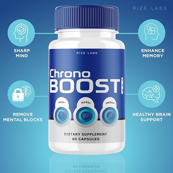 rize labs Chrono Boost Pro Capsules, Supports Sleep and Brain Health, Advanced Formula, Herbal Supplement (60 Capsules)