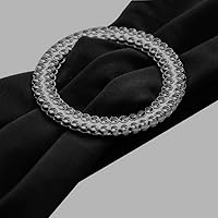 Vista 162 de MDS - Paquete de 50 bandas elásticas de elastano para silla, lazos elásticos para sillas con hebilla deslizante, ajuste universal para bodas, Acción