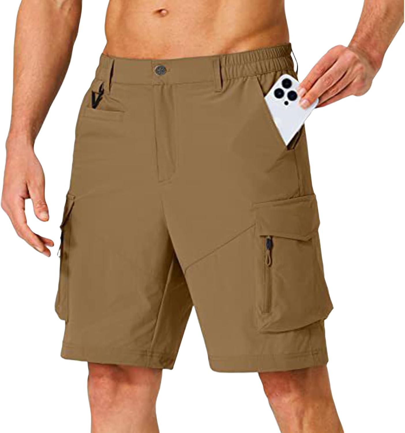 Mens Shorts 5 Inch Inseam Summer Quick Dry Cargo Shorts Casual Training Athletic Shorts Lightweight Breathable Fit