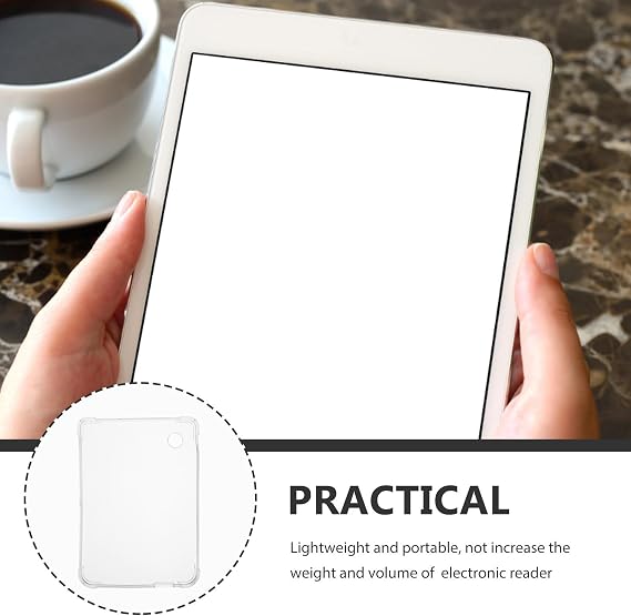 KALLORY 6-inch Soft Silicone Protective Cover Shockproof E-Reader Case Lightweight Electronic Book Protector for Travel