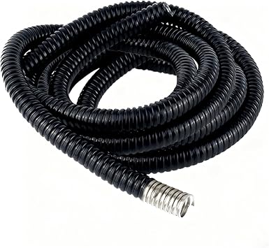 PVC Coated Liquid-Tight 304 Steel Flexible Metal Conduit for Industrial, Home Cables Management, Wiring and ProtectionID 20mm,3 Meters
