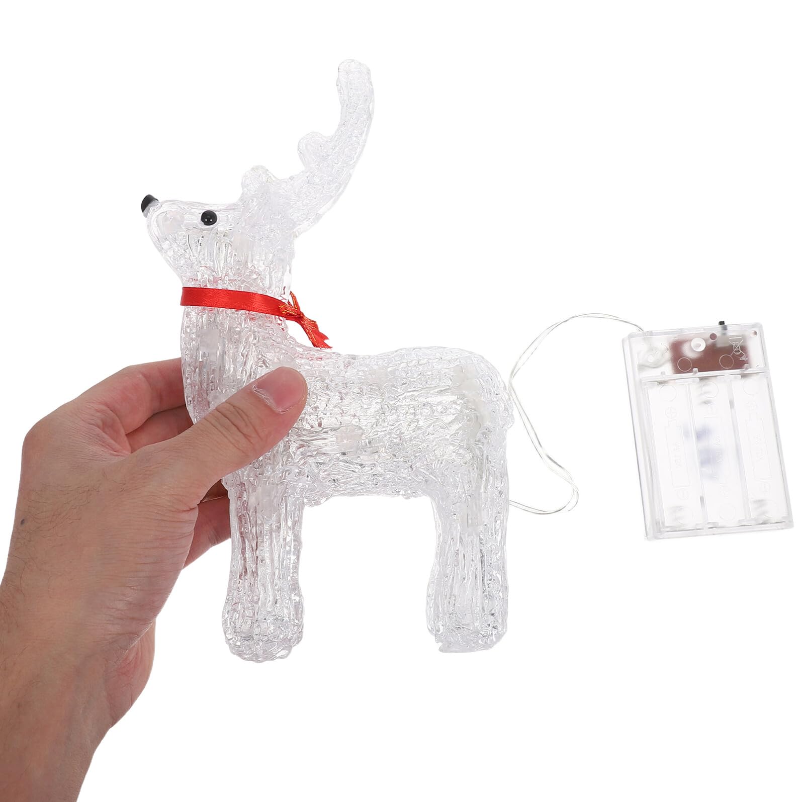 TOYANDONA Leuchtendes Rentier für Fensterdeko Weihnachten Kleine Rentierfigur Led-Beleuchtung als Weihnachtsschmuck für Innen und Außenbereich