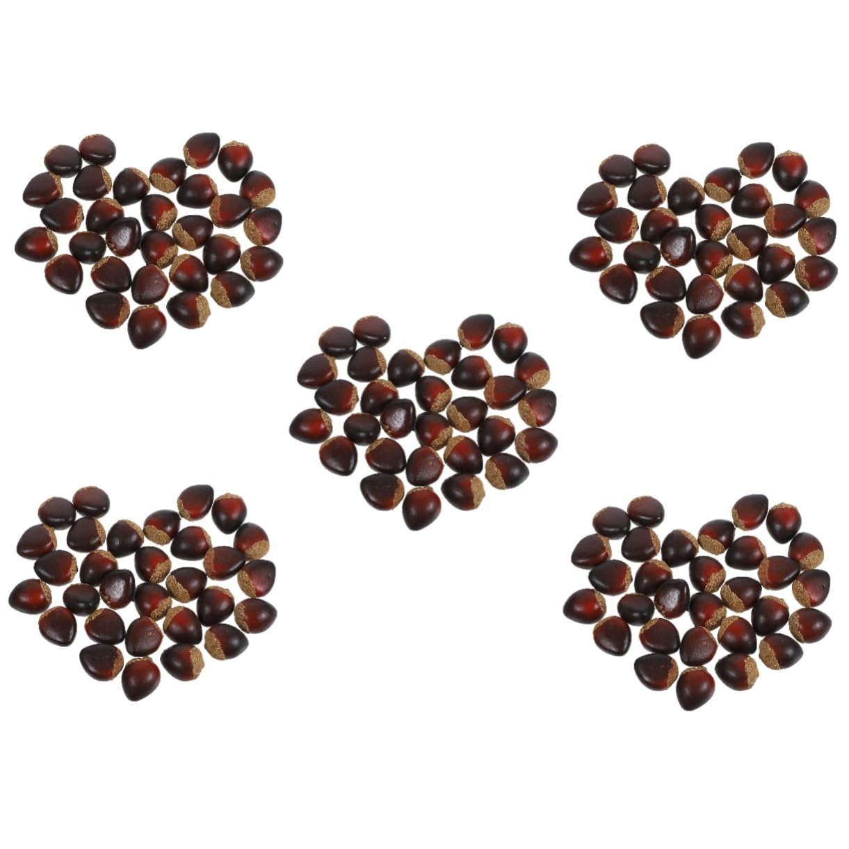 Alipis 5 Juegos Castaña De Espuma Apoyo De Frutas Falsas Castañas Falsas Modelo De Castaño Artificial Hielo Falso Real Nueces Artificiales para El Hogar Modelo De Comida Coffee 30 Uds * 5