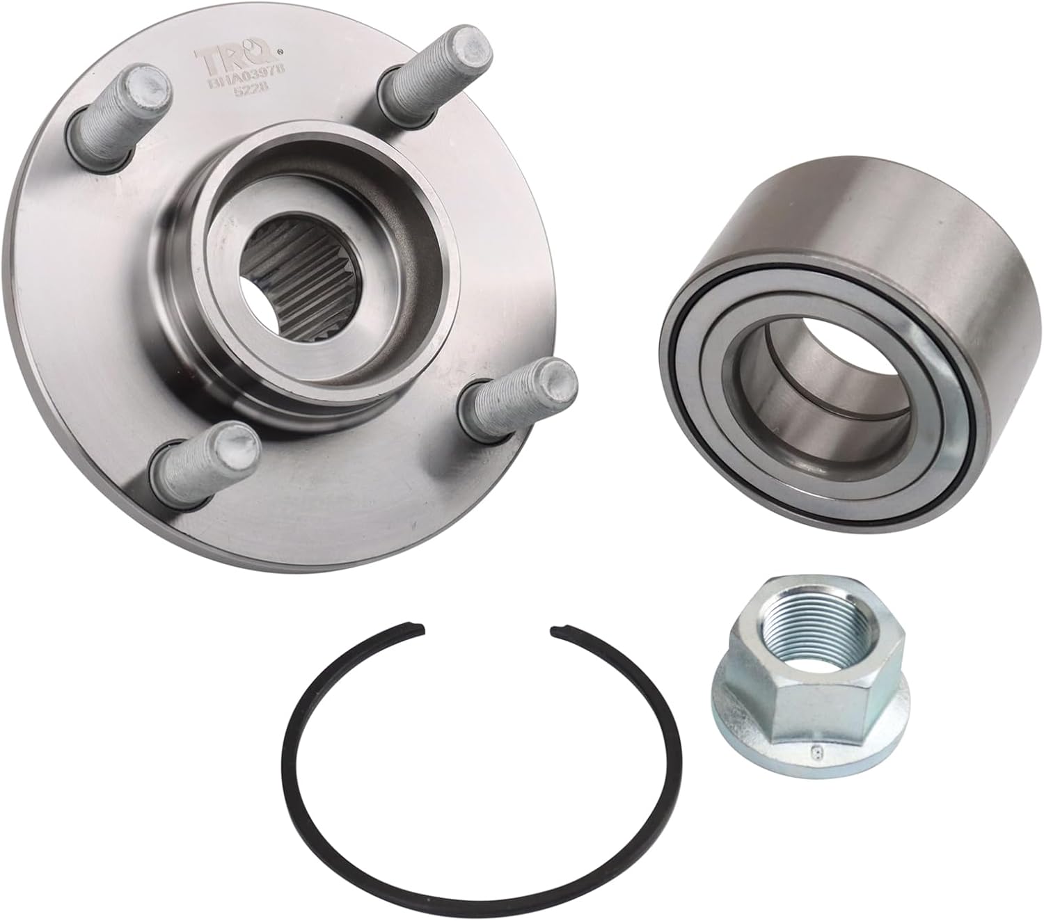 TRQ Front Wheel Bearing & Hub Kit Driver & Passenger Side Compatible with 2013-2018 Nissan Versa 2014-2018 Versa Note