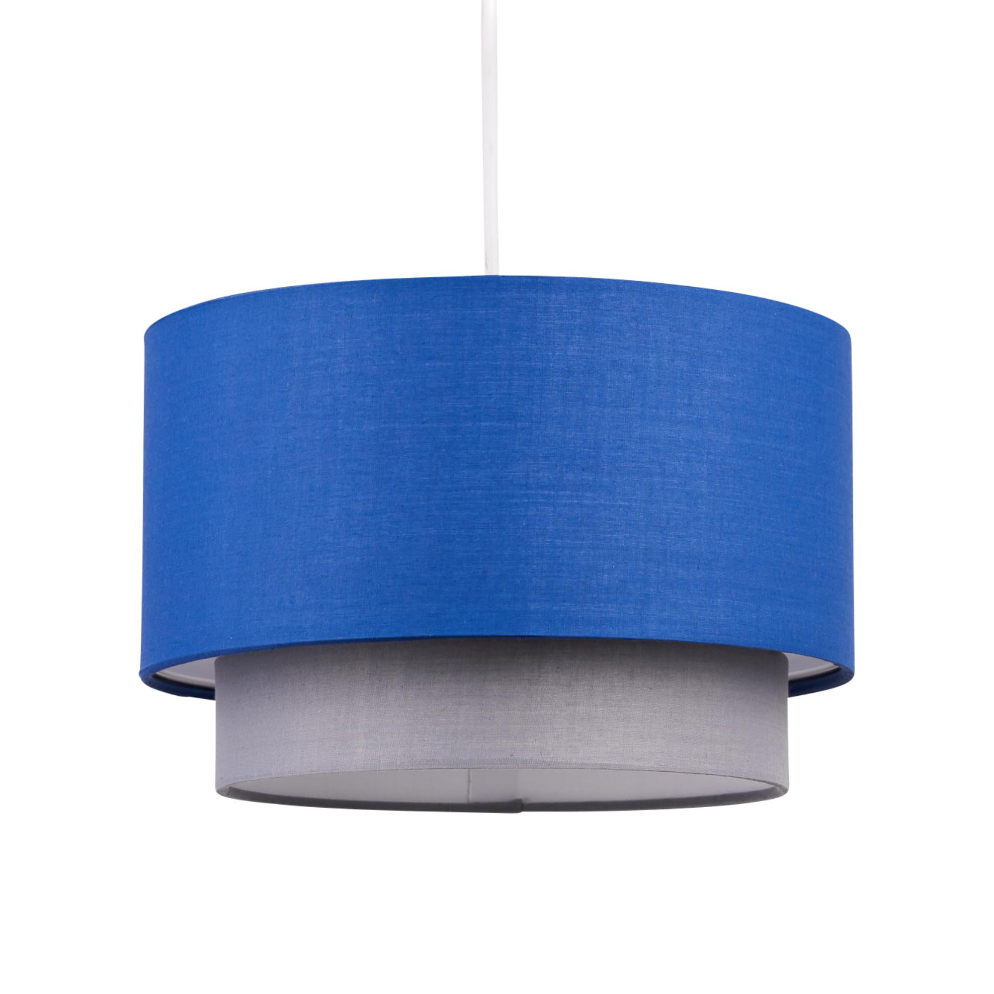 Blue & Grey 2 Tier Easy Fit Ceiling Lightshade