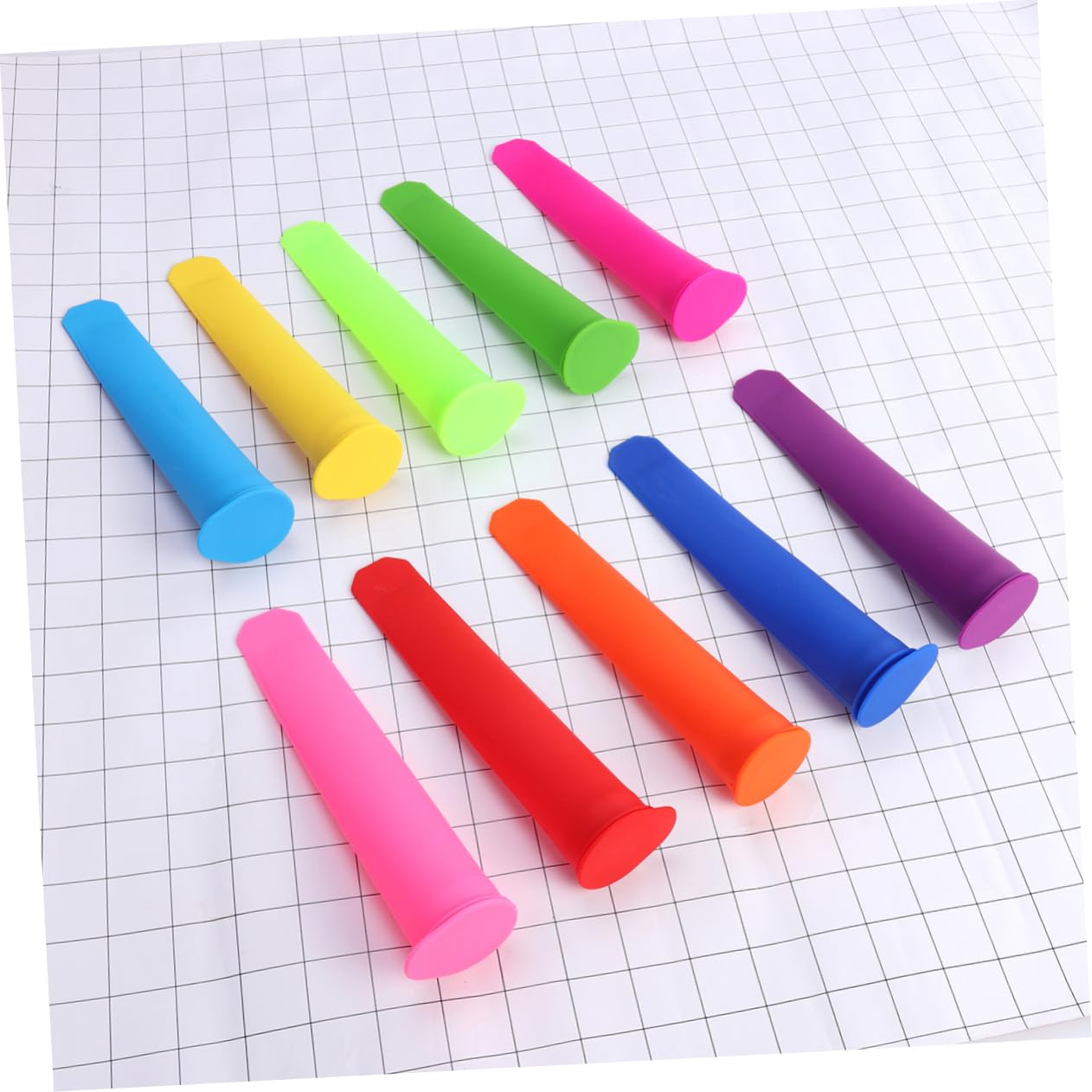 FUNOMOCYA 8pcs Mixed Color Popsicle Mold Multi Functional Ice Maker Tool for Easy to Demold Reusable for Homemade Ice Cream and Fruit Popsicles