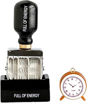 Amazon Heizi 日付 スタンプ かわいい 日付印 トラベラーズノート 手帳 スケジュール 回転印 時計スタンプ 付き スタンプ 文房具 オフィス用品