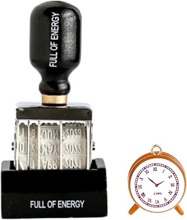 Amazon Heizi 日付 スタンプ かわいい 日付印 トラベラーズノート 手帳 スケジュール 回転印 時計スタンプ 付き スタンプ 文房具 オフィス用品