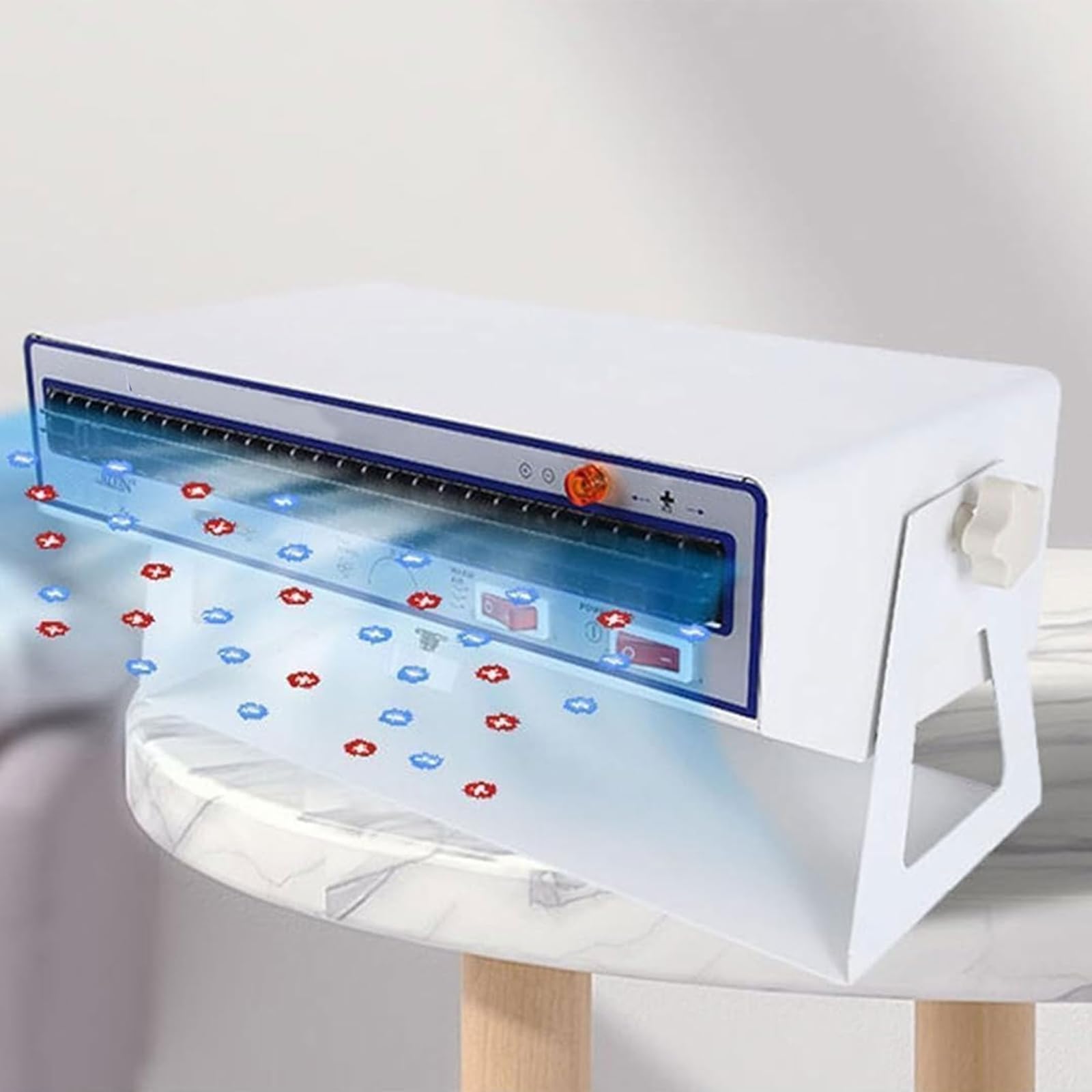 Ventilador ionizador de Aire - Ventilador antiestático con Velocidad de Viento Ajustable e indicador Luminoso de Iones para la eliminación de estática, Alcance Efectivo de 900 * 1800 mm.