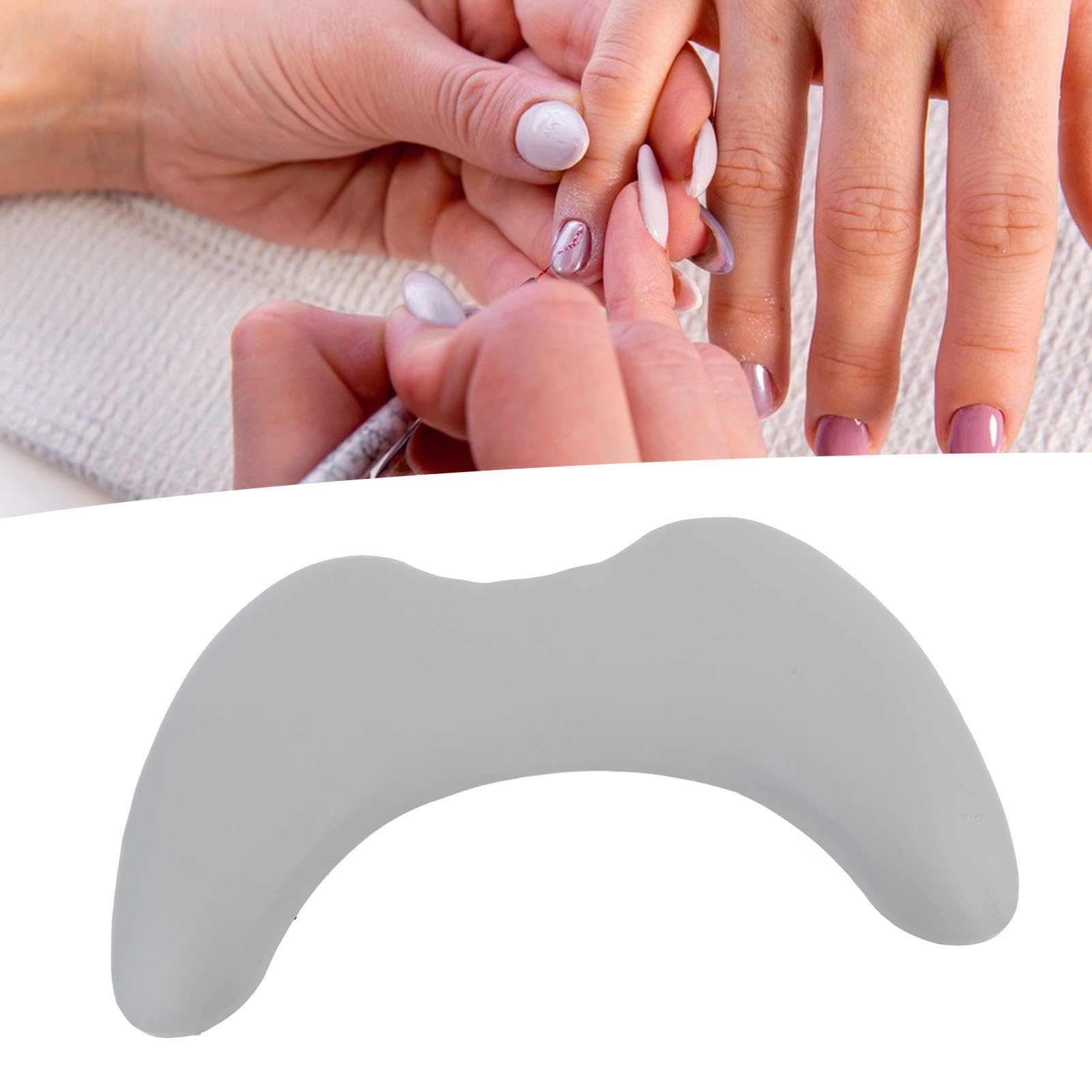 Reposabrazos para Manicura en Forma de U - Soporte de Brazo Extraíble de Cuero PU, Cojín de Descanso para Manos, Manicura y Pedicura
