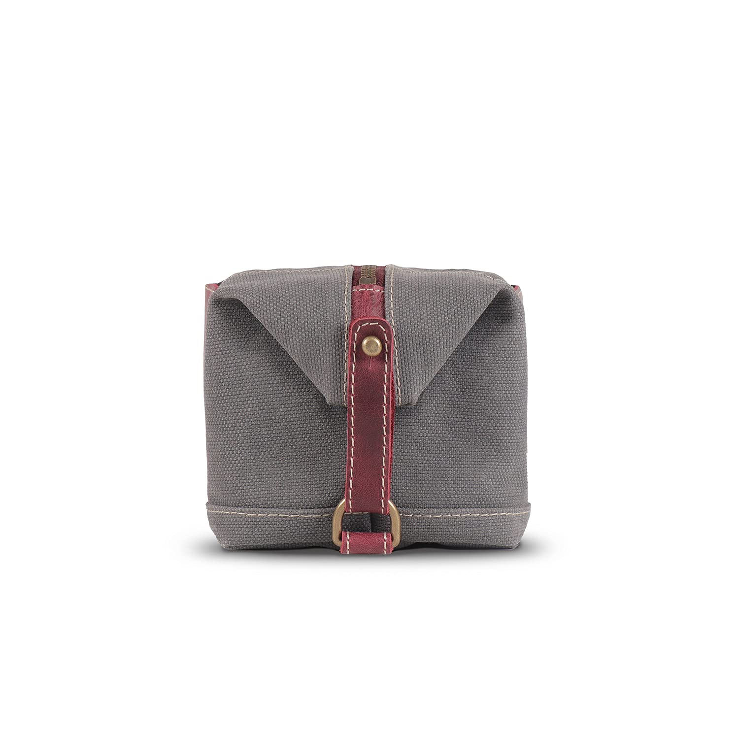 Londo Neceser de Piel auténtica y Lona de Viaje Neceser Dopp Kit