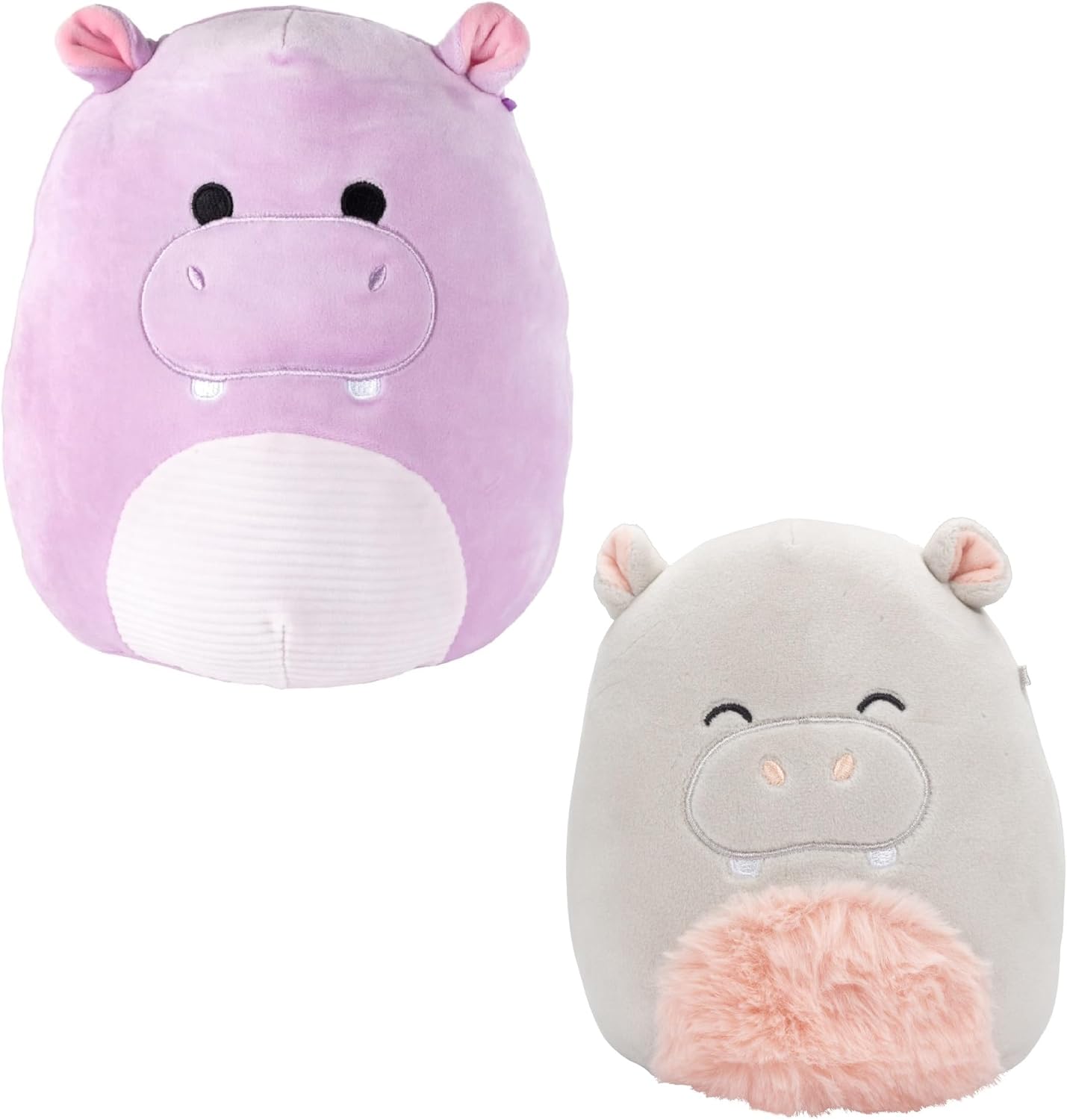 Squishmallows 5" Hippo & 10" Hippo 2-Squish Value Pack - Get One Jumbo & Mini Official Jazwares Plush for Less - Collectible Soft & Squishy Stuffed Animal Toy Gift Set for Kids, Girls & Boys