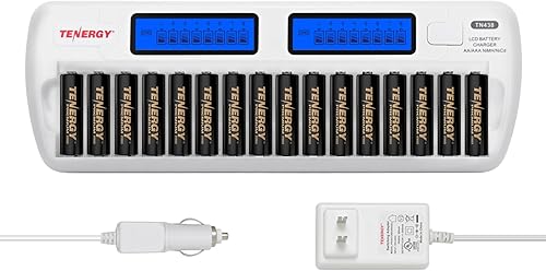 Miniatura 31 de Tenergy TN438 16-bay auto-detectar AA/AAA NIMH/NICD Protección integrado IC LCD Inteligente cargador de batería